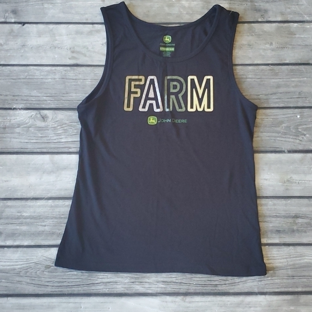 Ladies John Deere Sparkly Farm Tank Top Sz X-Large